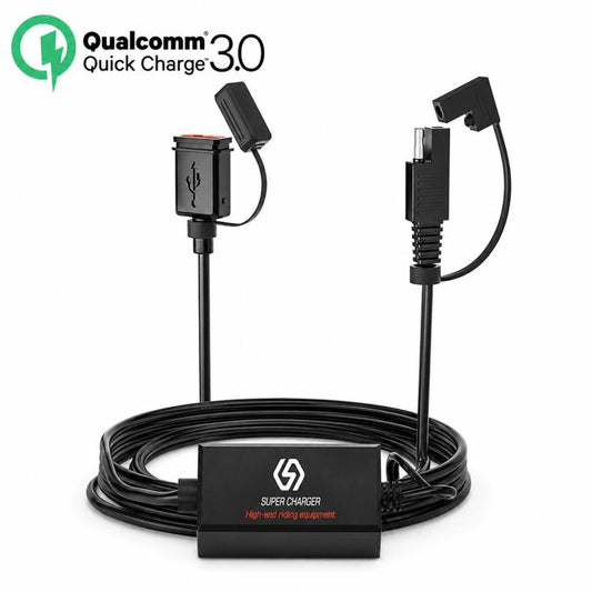 Motorcycle SAE Single USB Port Fast Charging Charger