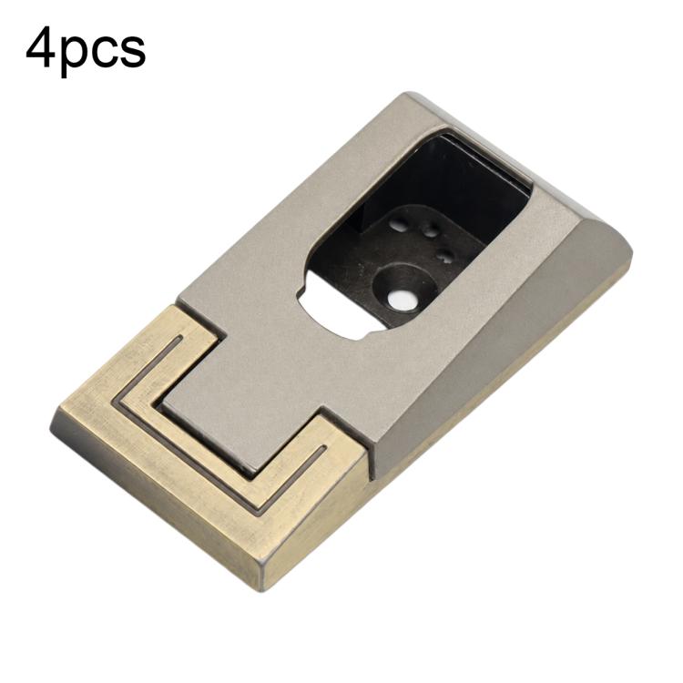 Bronze closet rod support bracket base with recessed mount slot and screw hole.