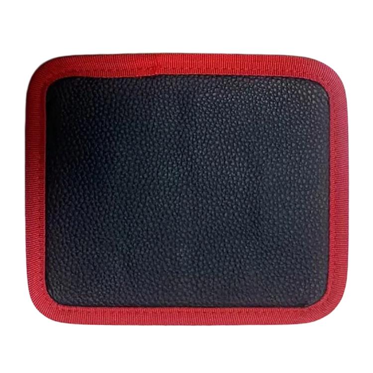 Magnetic tool storage pad, small size, red border with dark textured surface
