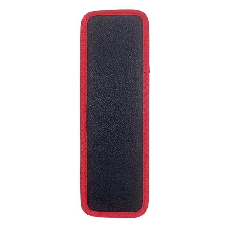 Magnetic tool storage pad, long size, red border with dark textured surface