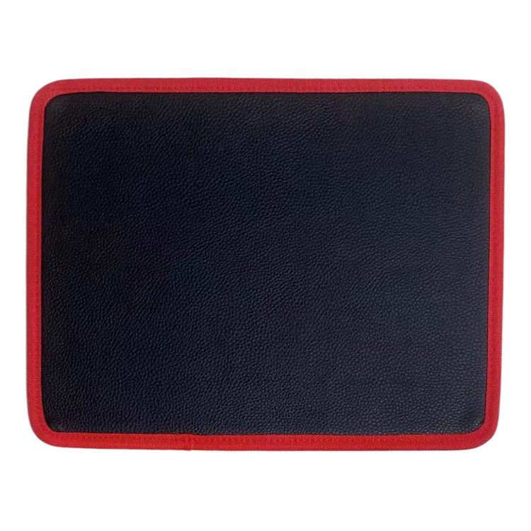 Red magnetic tools storage pad, rectangular with dark inner and red border.