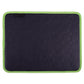Green magnetic tools storage pad with black interior and stitched green edge.