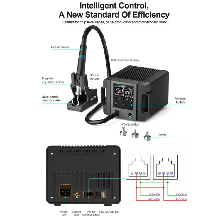 QUICK 861 Pro Max 1300W Intelligent Hot Air Rework Station, EU Plug, US Plug, UK Plug, AU Plug