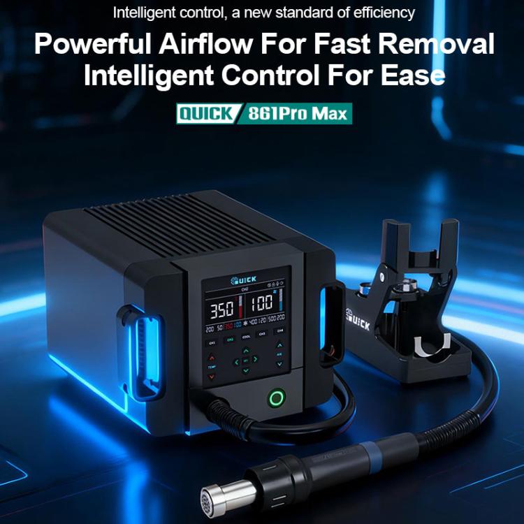 QUICK 861 Pro Max 1300W Intelligent Hot Air Rework Station, EU Plug, US Plug, UK Plug, AU Plug