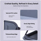 Car seat back storage rack bag with thick raised edge and stitched binding