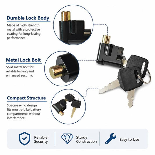E-bike Electric Vehicle Battery Box Anti-theft Lock, 3-11mm, 7-15mm