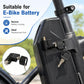 Black e-bike battery lock mounted on battery case with gold bolt and keys