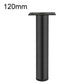 Black furniture support leg, 120mm height, square mounting plate