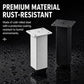 Rust-resistant square furniture legs in black and white with protective coating