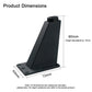 Matte black angled support leg with square base, height 80mm and adjustable 10mm