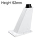 Matte white angled support leg with square mounting base, height 92mm