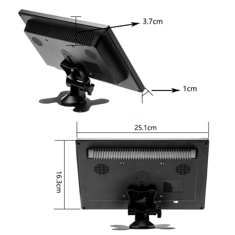 10.1 inch HD Car Display Reversing Camera View, EU Plug