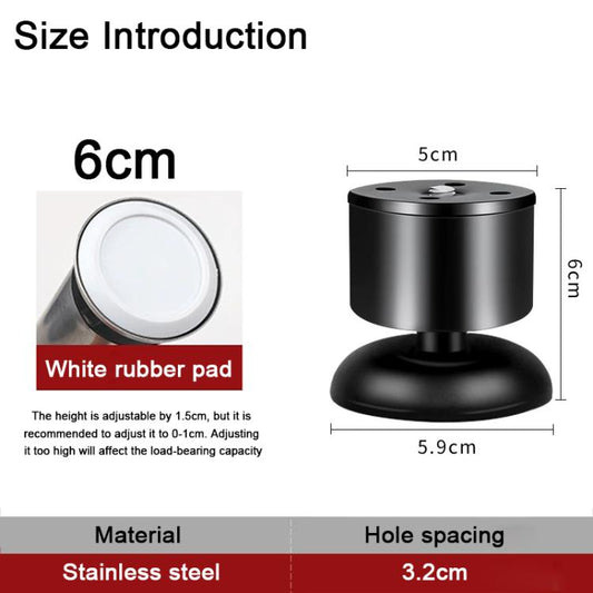Stainless Steel B-Shaped Furniture Support Legs for Sofas and Coffee Tables, 6cm, 8cm, 10cm, 12cm, 15cm, 18cm, 20cm, 25cm, 30cm