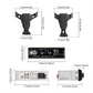Single-DIN car MP3 player and phone holder bracket with size measurements