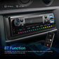 Single-DIN car audio Bluetooth MP3 player with touchscreen display and dual USB