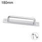 Silver cabinet pull handle, 180mm, with mounting screws and base plate