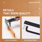 Black aluminum pull handle with mounting screws included, 243mm