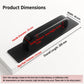 Black 200mm pull handle with wide base plate and integrated grip, front view