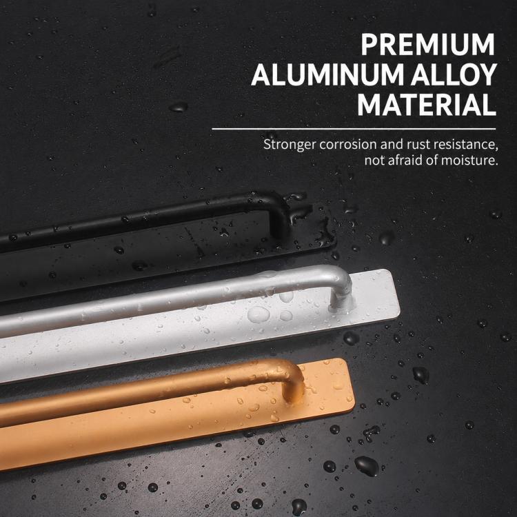 Widened aluminum alloy furniture pull handles, black, silver, gold