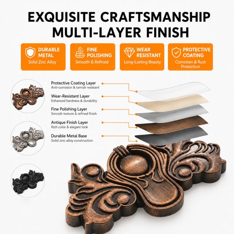 Butterfly-Shaped Furniture Metal Pull Handles Door Handles with Mounting Screws