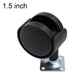 1.5-inch swivel caster wheel with black rubber tread and metal mounting plate