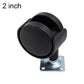 2-inch swivel caster wheel with black rubber tread and metal mounting plate