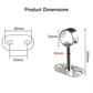 Stainless steel flange-mount bracket for 32mm drying rod, with base and mounting screws