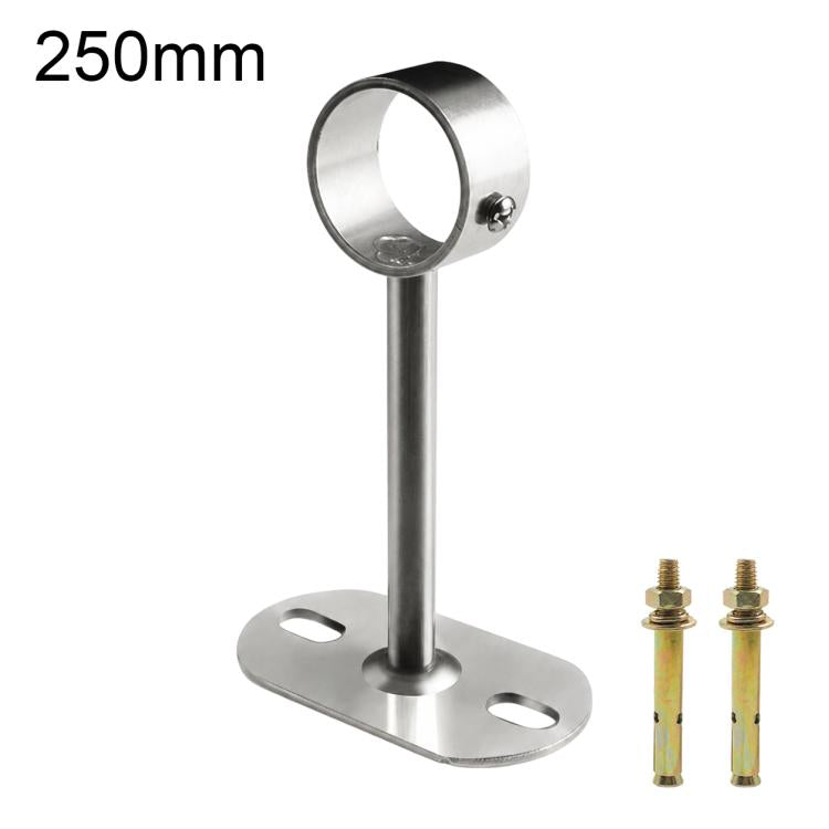 Stainless steel flange-mount bracket for 32mm drying rod, 250mm height, with screws