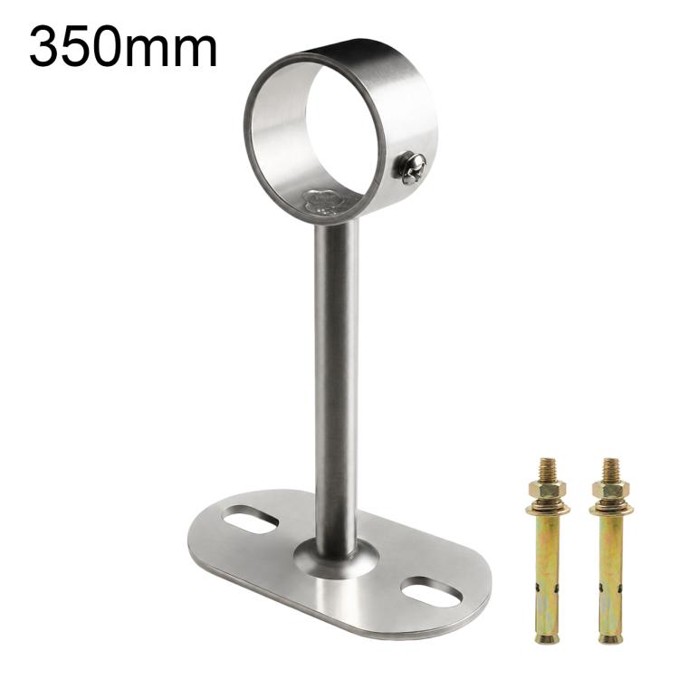 Stainless steel flange-mount bracket for 32mm drying rod, 350mm height, with screws