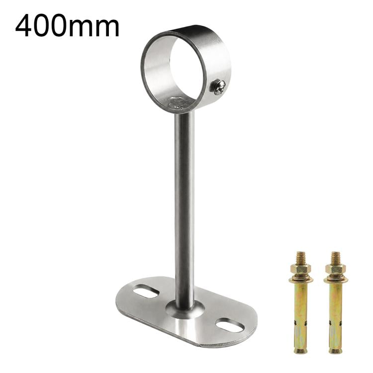 Stainless steel flange-mount bracket for 32mm drying rod, 400mm height, with screws