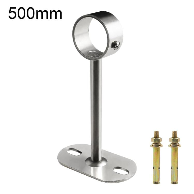 Stainless steel flange-mount bracket for 32mm drying rod, 500mm height, with screws