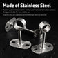 Stainless steel flange-mount bracket with two round tube holders, for drying rod