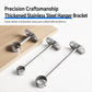 Stainless steel clothes drying rod flange bracket, fixed wall-mount hangers set