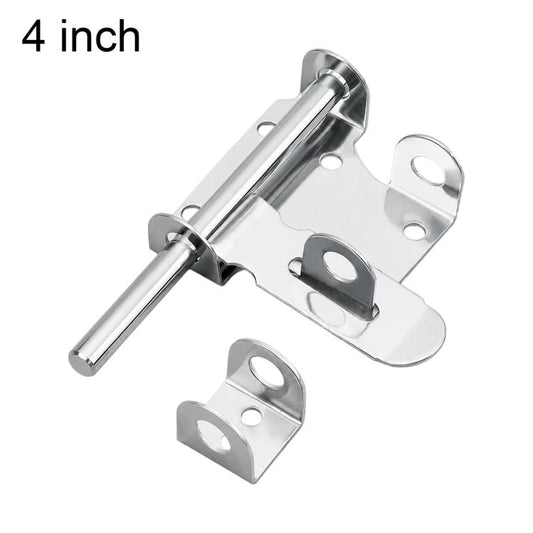 201 Stainless Steel Slide Bolt Latch, Heavy-Duty Barrel Bolt Door Lock, 4 inch, 6 inch, 8 inch