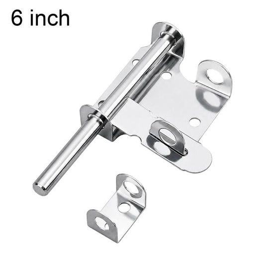 201 Stainless Steel Slide Bolt Latch, Heavy-Duty Barrel Bolt Door Lock, 4 inch, 6 inch, 8 inch