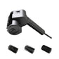 Electric grill cleaning brush with rotating bristle drum and three replacement heads