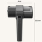 Electric grill cleaning brush size diagram, black handle with rotating drum