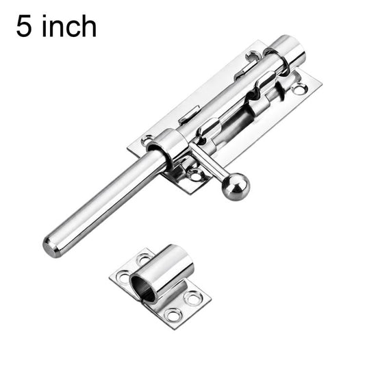 201 Stainless Steel Ball Handle Slide Bolt Latch Door Lock with Lock Hole, 4 inch, 5 inch, 6 inch, 8 inch, 10 inch, 12 inch, 14 inch, 16 inch, 18 inch, 20 inch 12 Core, 20 inch 14 Core, 24 inch, 32 inch