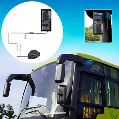 Wired 10.36-inch rear-view mirror monitor with cabin-mounted camera module