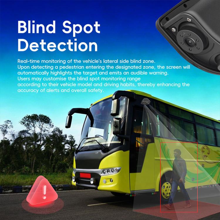 Black dual-lens rear-view DVR camera module with forward-facing lenses for monitoring