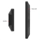 Black rear-view mirror monitor with side power switch and card slot