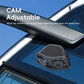 Adjustable rear camera module with dual-view angle scale and lens housing