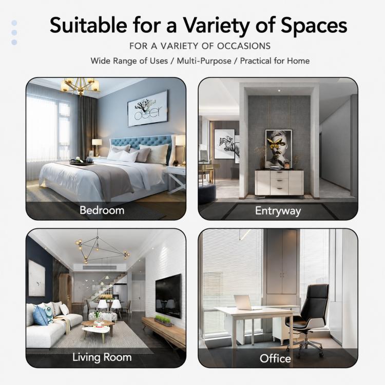 L-shaped wall shelf support brace for multiple rooms