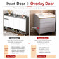 Inset and overlay cabinet door guide graphic for push latch installation