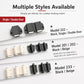 Cabinet push latch set in black and beige, single and double styles