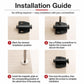 Cabinet push latch installation guide with mounted latch and screwdriver