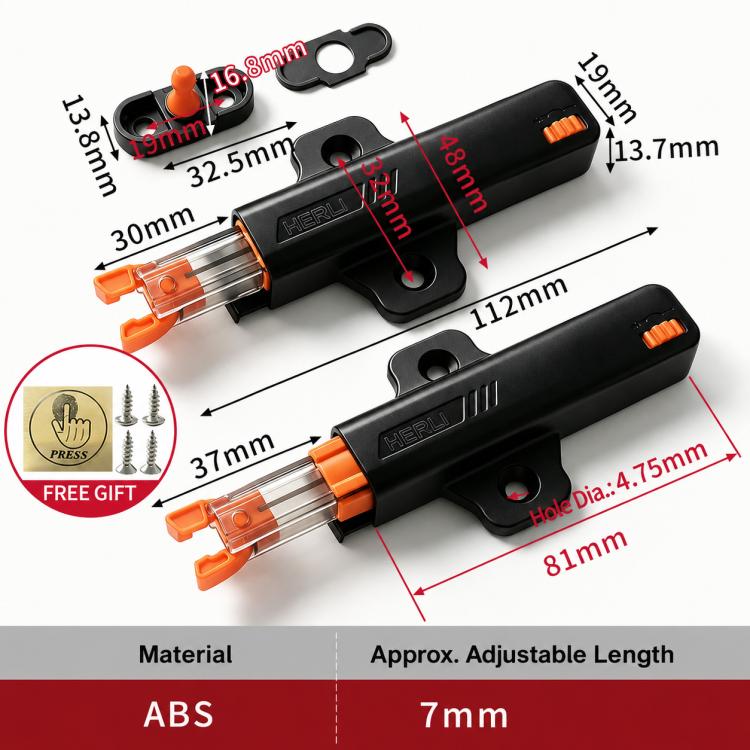 Press Type Heavy-Duty Cabinet Door Mechanical Lock Rebound Mechanism