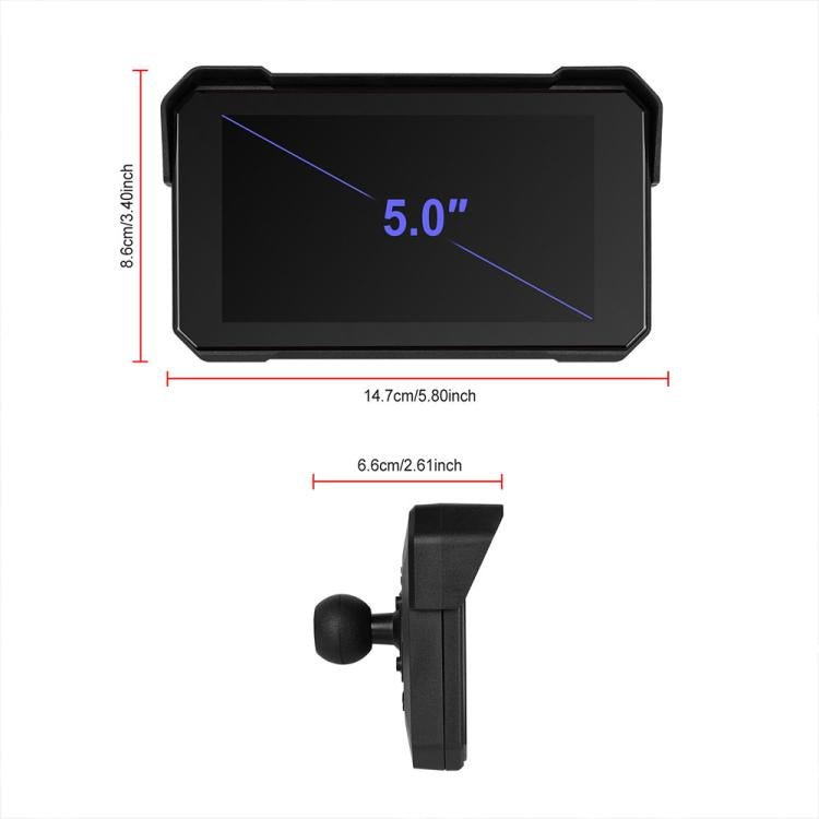 5 inch Motorcycle Wireless CarPlay and Android Auto Display Screen Navigator, Standard, with Tire Pressure Sensor