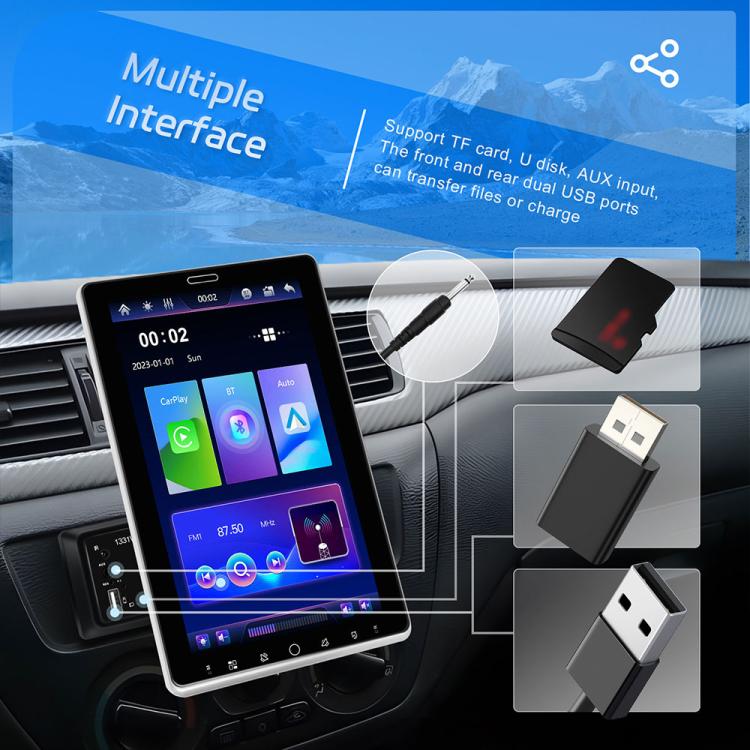 10.1 inch Car HD Touchable Screen Single Din Carplay MP5 Player, Standard, Standard+Reversing camera