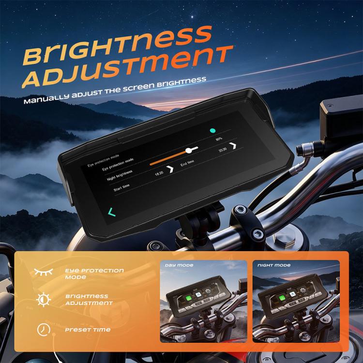 6.86 inch Motorcycle Wireless CarPlay and Android Auto Display Screen Navigator, Standard, with Tire Pressure Sensor